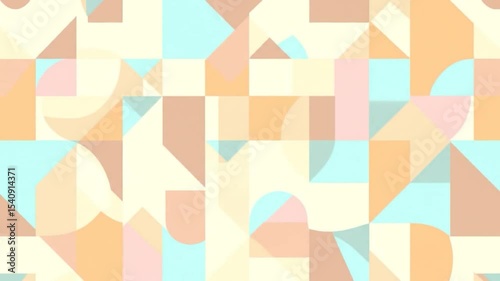 Wallpaper Mural Abstract Geometric Shapes Video with Pastel Colors Torontodigital.ca