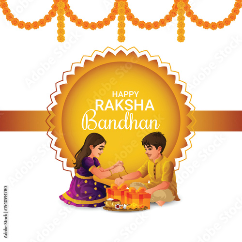 Fotografie Realistic rakhi for happy raksha bandhan design concept