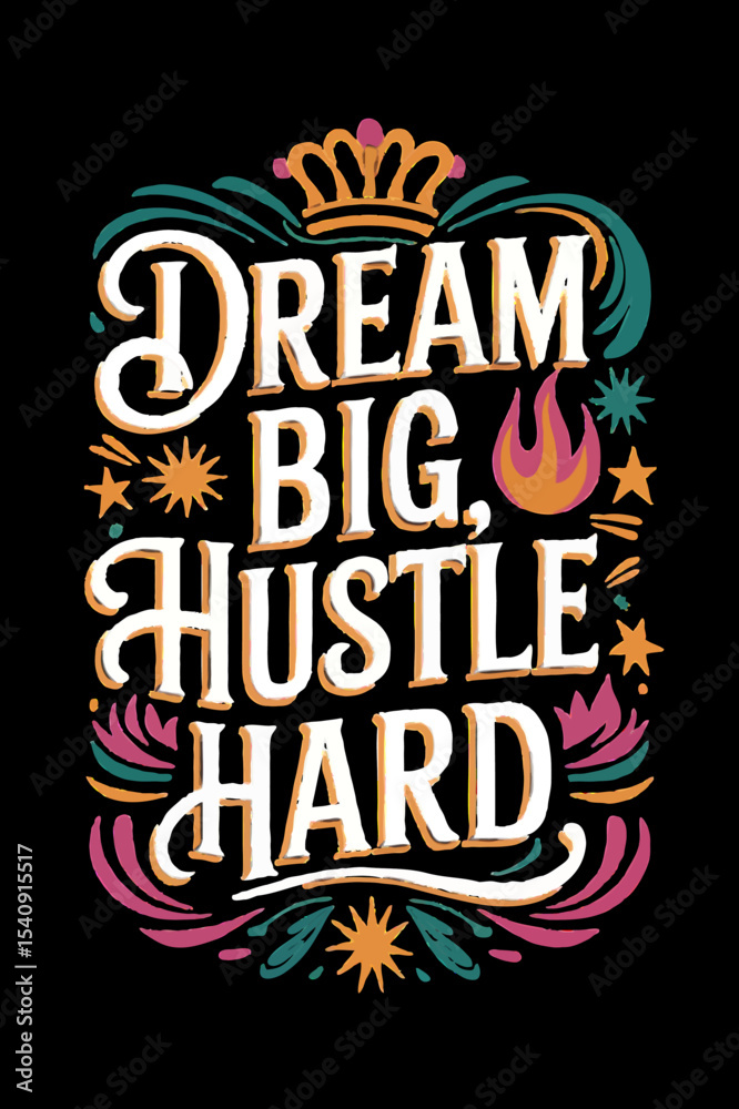 Obraz premium T-Shirt Design Typography Vector EPS Illustration Graphic Style