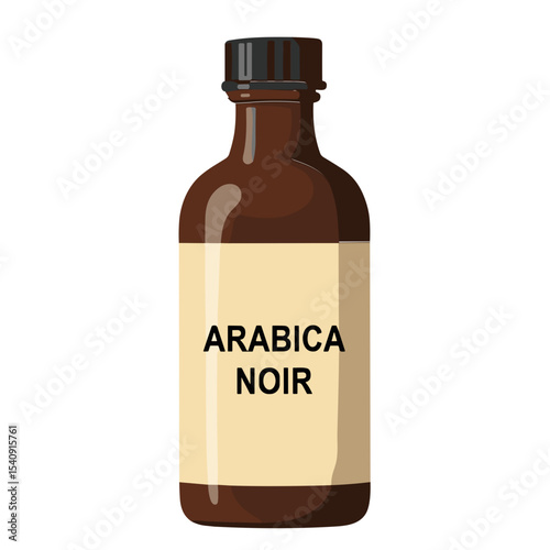 Brown bottle labeled Arabica Noir