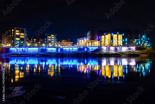 Haymarket Plaza and Phoenix Park Footbridge at Night
