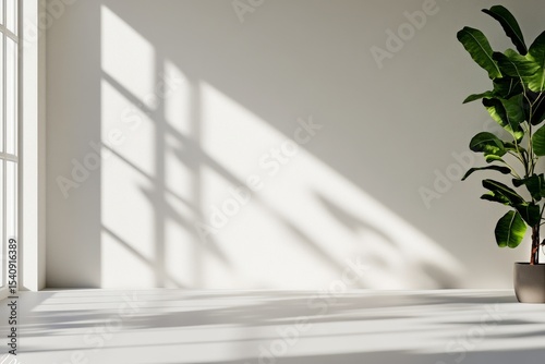 Soft Fabric Drapes Over Surface Surrounded by Lush Green Foliage in a Minimal...
