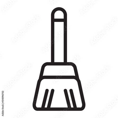 Broom Vector Line Icon Design