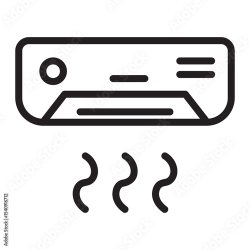Air Conditioner Vector Line Icon Design