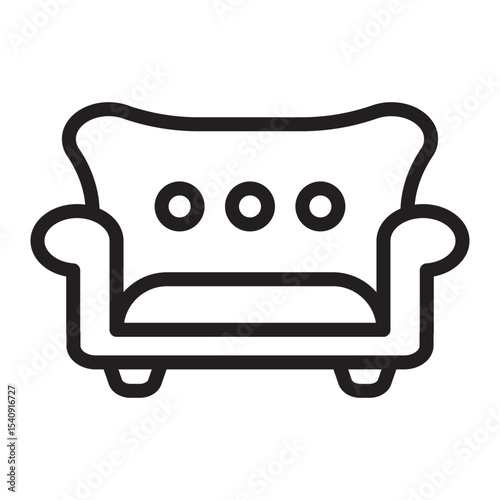 Couch Vector Line Icon Design
