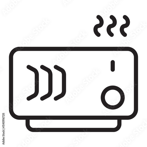 Heater Vector Line Icon Design