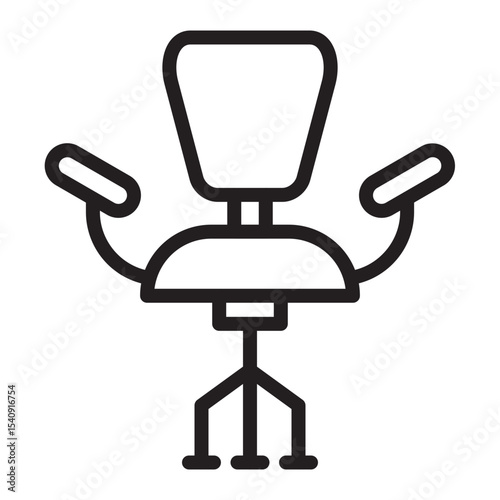 Chair Vector Line Icon Design