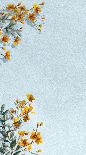Bright Yellow Flowers Beautifully Arranged on a Textured Background for Artis...