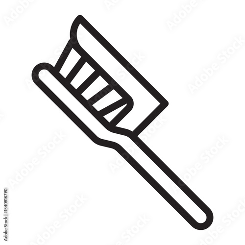 Toothbrush Vector Line Icon Design