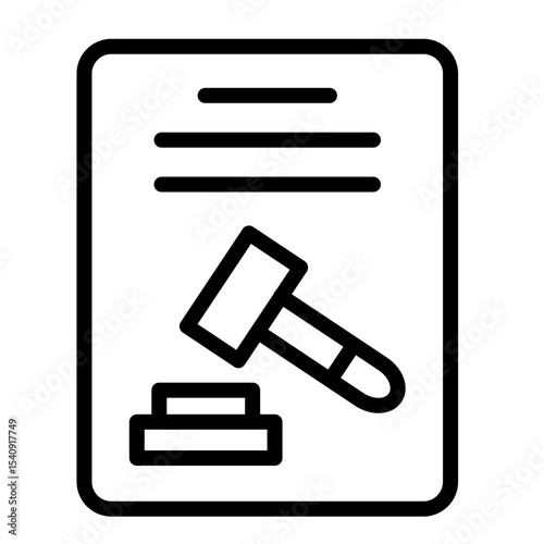 Law Vector Line Icon Design
