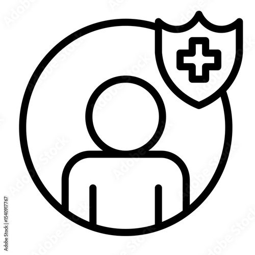 Hospitalization Vector Line Icon Design