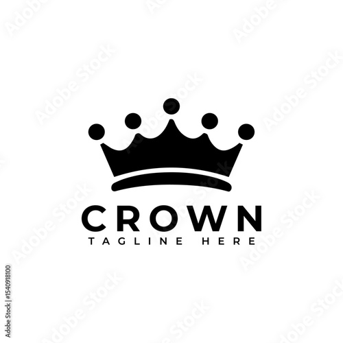 crown silhouette vector illustration, prince crown Icon