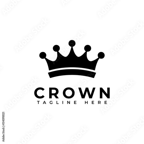 crown silhouette vector illustration, prince crown Icon