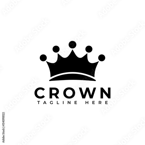 crown silhouette vector illustration, prince crown Icon