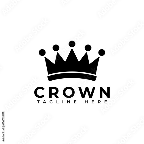 crown silhouette vector illustration, prince crown Icon