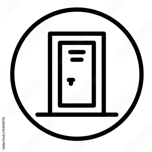 Locker Vector Line Icon Design