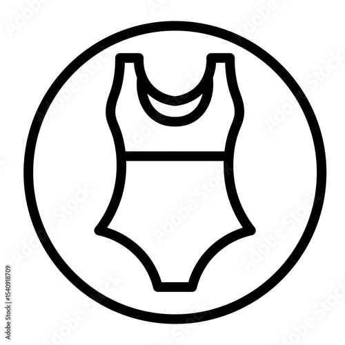 Swimsuit Vector Line Icon Design