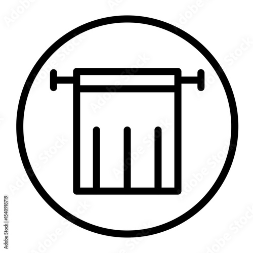 Towel Vector Line Icon Design