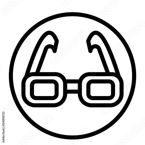 Sunglasses Vector Line Icon Design