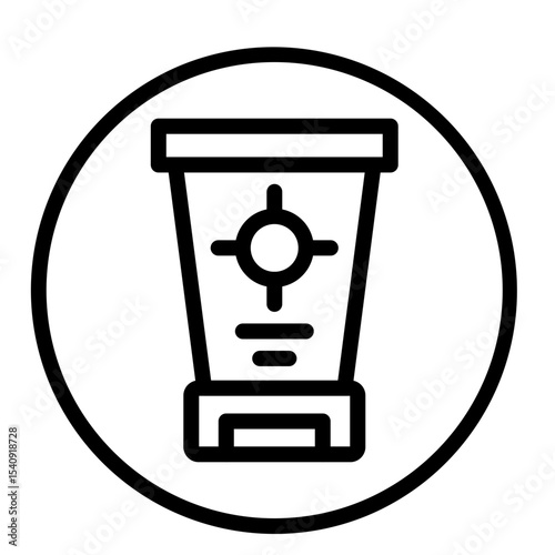 Sunscreen Vector Line Icon Design
