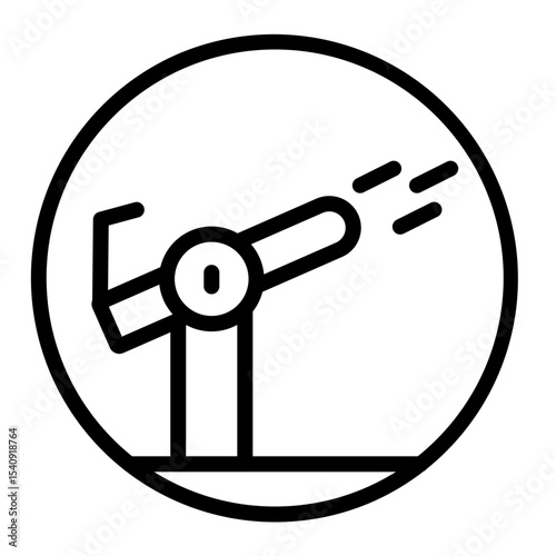 Water Cannon Vector Line Icon Design