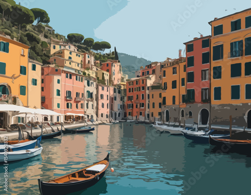 Portofino backgraund lending page website card