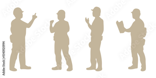 Worker builder SVG, Construction workers SVG, Painter painting SVG, Builder silhouettes, Worker icon bundle