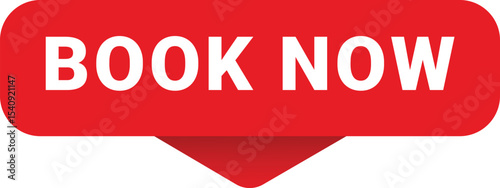 Book Now - Sticker, Banner, Label, Ribbon Template. Vector Stock Illustration.
