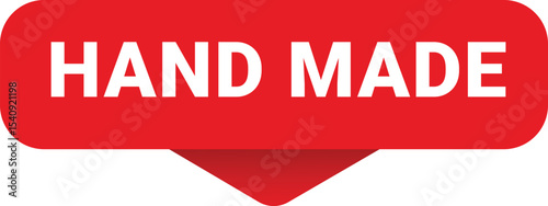 Hand Made -Sticker, Banner, Label, Ribbon Template. Vector Stock Illustration.