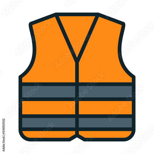 Bright safety vest for high visibility use