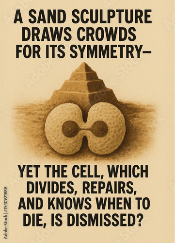 Sufi-Inspired Poster Pointing Out the Irony: Imitations Are Praised, Yet the Living Original Is Ignored photo