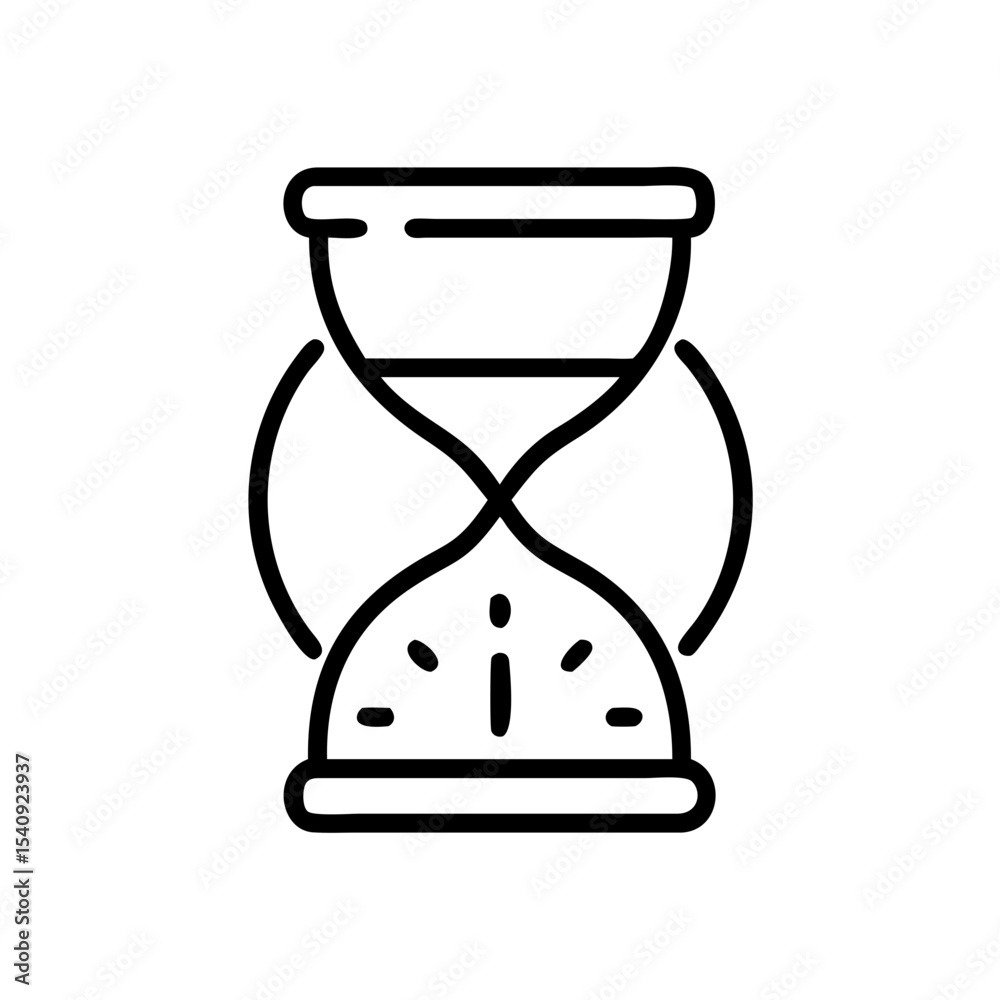 Ícone de tempo minimalista com contorno em SVG

