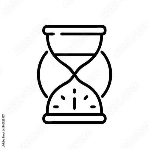 Ícone de tempo minimalista com contorno em SVG

