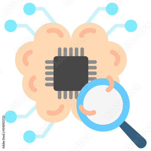 Evaluation mini illustration flat color icon, use for machine learning, education, technology industry, UI, UX kit, app and web development, digital or print.