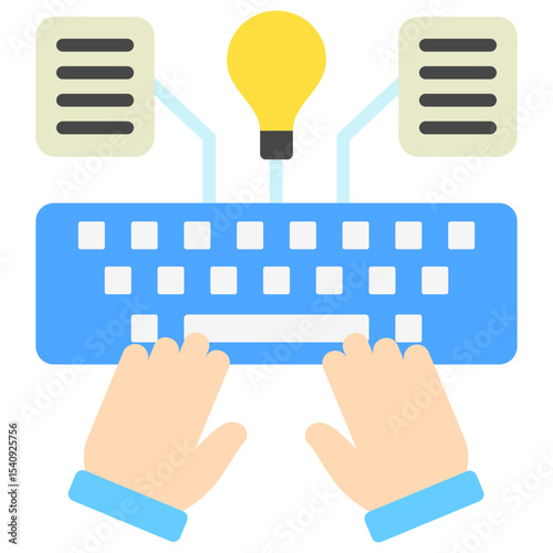 Generalization mini illustration flat color icon, use for machine learning, education, technology industry, UI, UX kit, app and web development, digital or print.