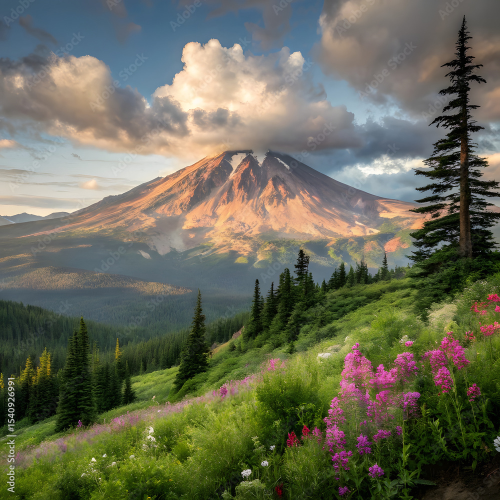 Fototapeta premium mt fuji in spring