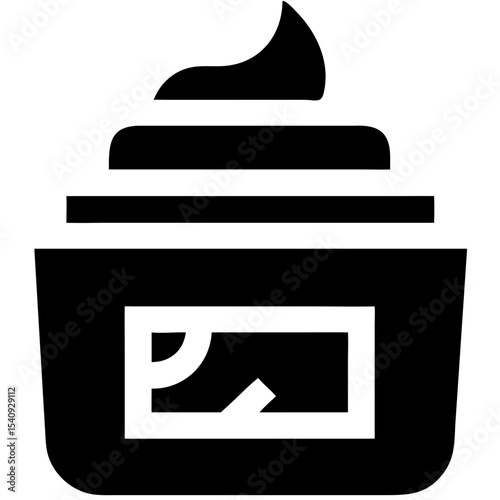 Anti-aging cream icon representing beauty and skincare