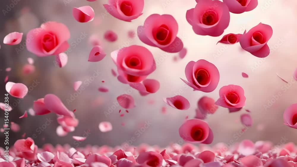 Delicate Pink Petals Falling Gently Background Lovely floral scene perfect for romantic projects wedding invitations spring themes nature beauty serenity Delicate Pink Petals Falling Gently Background Lovely floral scene perfect for romantic projects wedding invitations spring themes nature beauty serenity