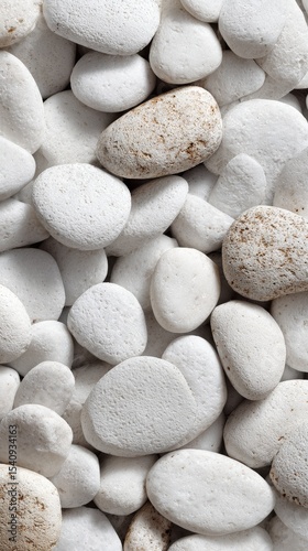 White Smooth Stones Scattered on the Ground in Natural Setting During Daylight.