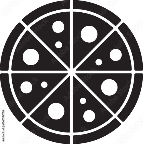 Delicious Pizza A Simple Icon Representing Classic Italian Cuisine