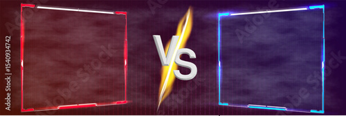 Exciting showdown between two competitors featuring vibrant colors and dynamic graphics.