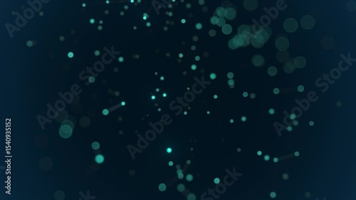 Abstract technology network background loop with connecting dots and lines, representing data flow and futuristic connections. 3D render