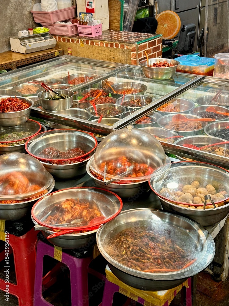 Fototapeta premium Korean street food display