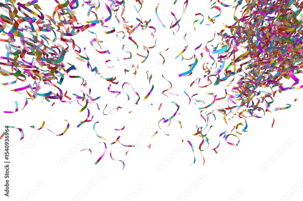 Fototapeta premium Free confetti flowing in air transparent background