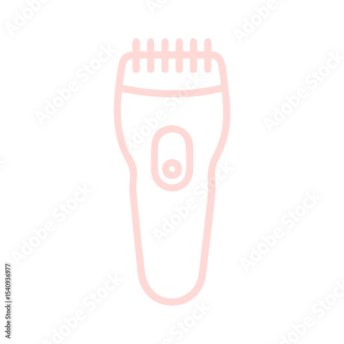 Precision beard trimmer outline icon for male grooming and hair care, modern tool for stylish beard maintenance, grooming solution for facial hair