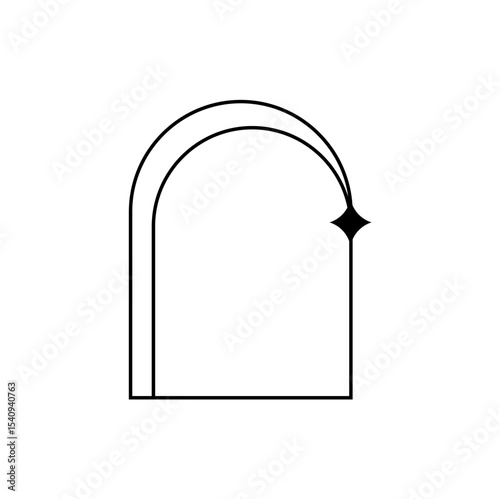 aesthetic simple frame line vector