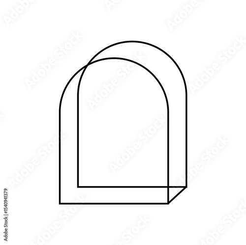 aesthetic simple frame line vector