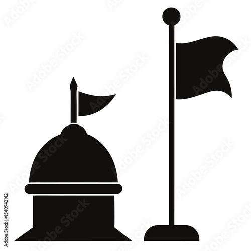 Victory & Achievement Flags & Monuments Icon Set
