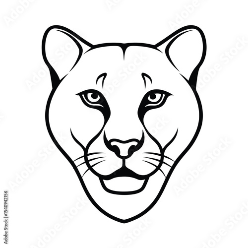 Majestic cougar head silhouette a striking vector graphic for banners advertisements and logos
