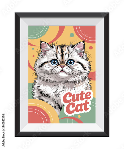 cute cat with a frame